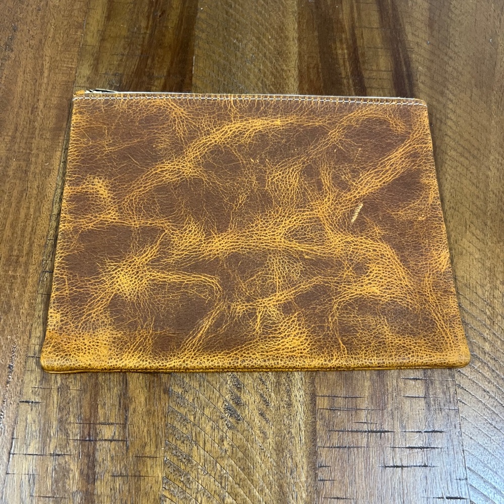 KMM&Co Honey Bison EUC Leather Pouch Medium